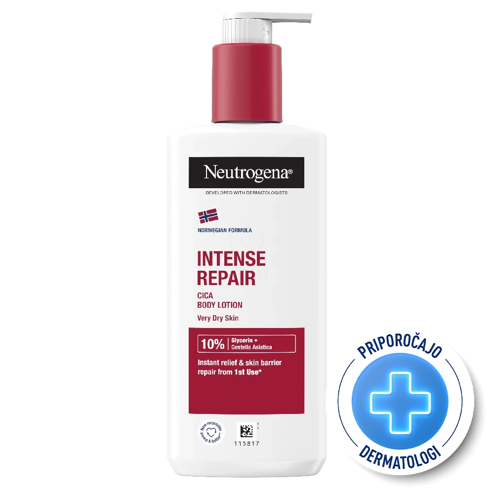 Neutrogena Intense Repair Cica, losjon za telo za suho kožo (250 ml)